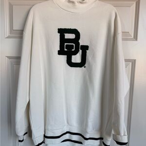 White and Black Logo Sweater